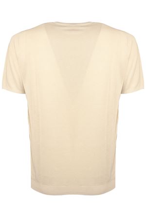 T-shirt in maglia misto cotone beige ROBERTO COLLINA | 261MYA1612104